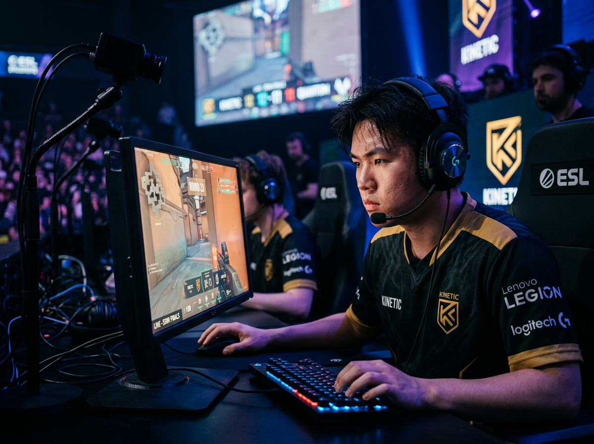 Jugador concentrado con auriculares gaming en NexoGaming