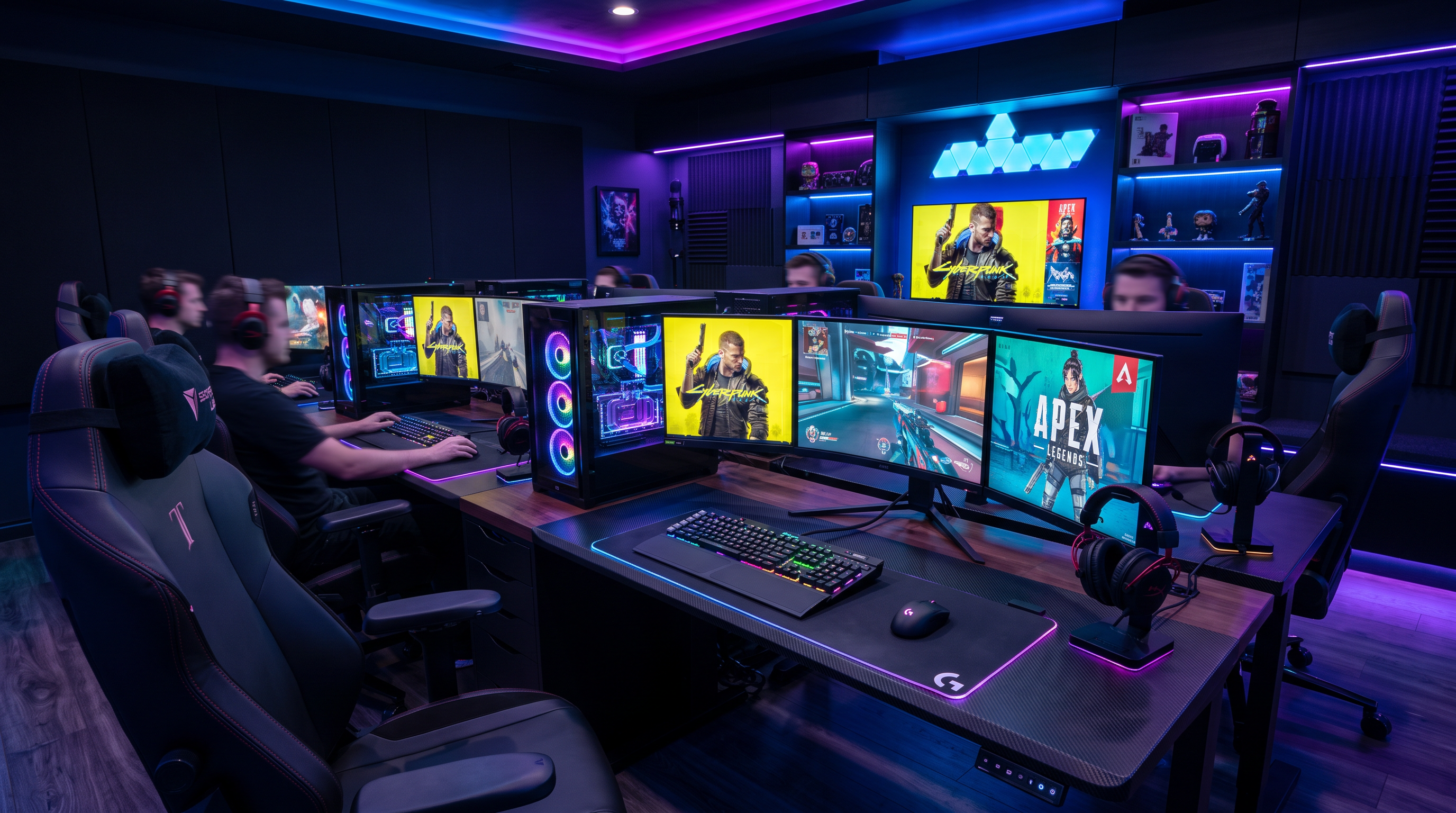Sala de juego PC con iluminación RGB en NexoGaming Buenos Aires
